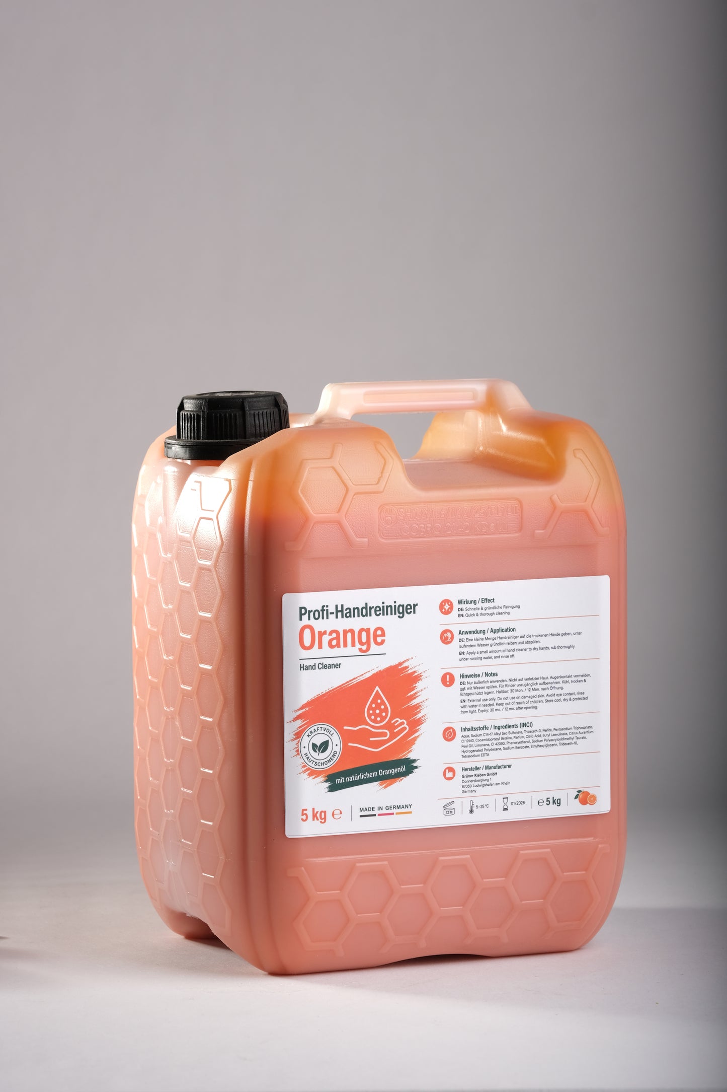 Profi Handreiniger mit Reibkörpern Orange